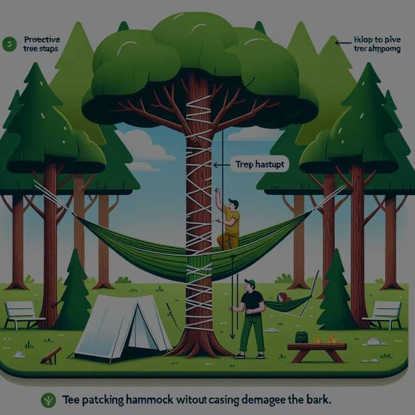 Comment installer un hamac en camping sans endommager l'écorce des arbres?